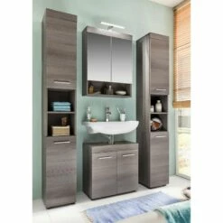 Armoire De Toilette Runner -WENKO Boutique waschbeckenunterschrank runner rauchsilber 5131944 1