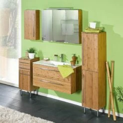 Meuble Lavabo Bern -WENKO Boutique waschtisch bern bambus natur lackiert 1324226
